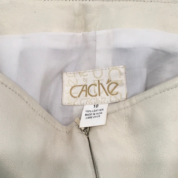 Cache Winter White Leather Pants! - Picture 2 of 6